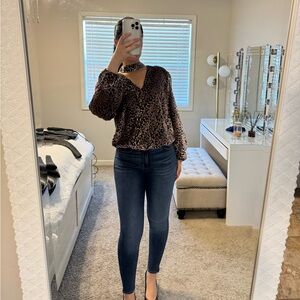 White House Black Market Blouse with choker